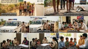 ग्वालियर में शराबी पिता के जुल्म से सहमे 5 मासूम भाई-बहन घर छोड़ भागे, हाईवे पर नंगे पैर भटकते हुए पुलिस ने किया रेस्क्यू