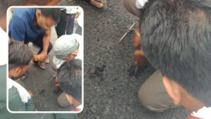 ग्वालियर में 1.74 करोड़ की सड़क पर बवाल, डामर की मोटाई कम देख भड़के लोग, निगमायुक्त ने मांगी रिपोर्ट
